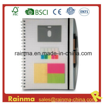 Cuaderno de PVC cubierta con notas adhesivas